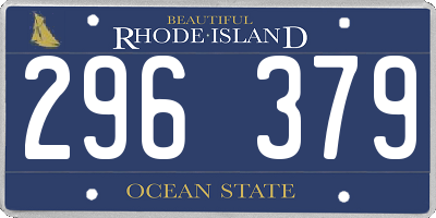 RI license plate 296379