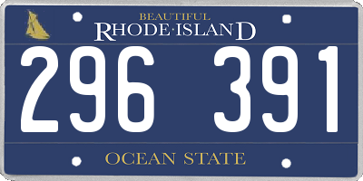 RI license plate 296391