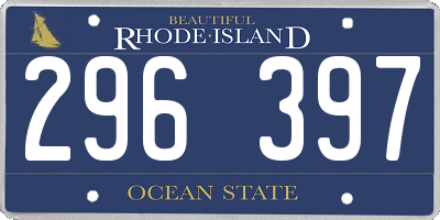 RI license plate 296397