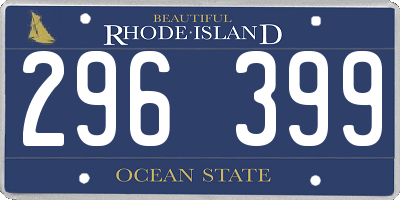 RI license plate 296399