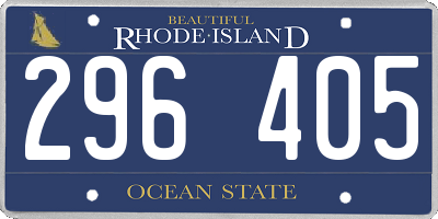 RI license plate 296405