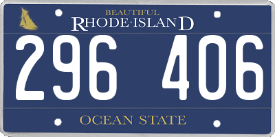 RI license plate 296406