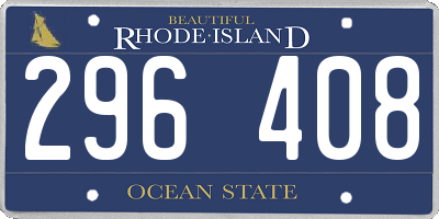 RI license plate 296408
