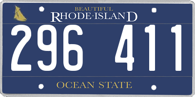 RI license plate 296411