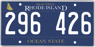 RI license plate 296426