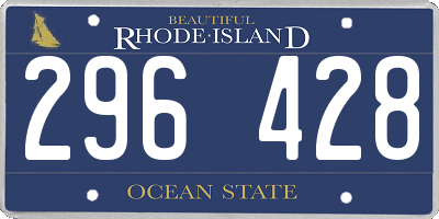 RI license plate 296428