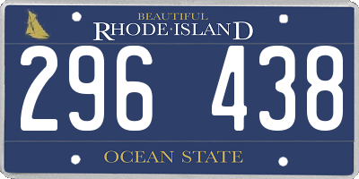 RI license plate 296438