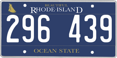 RI license plate 296439