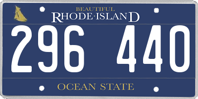 RI license plate 296440