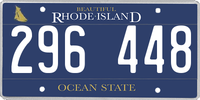 RI license plate 296448