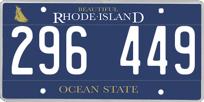 RI license plate 296449