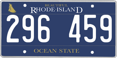RI license plate 296459