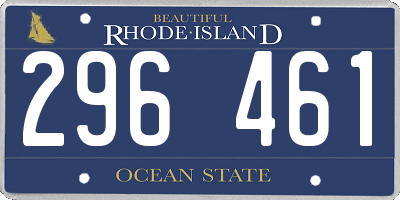 RI license plate 296461