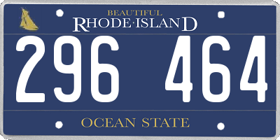RI license plate 296464