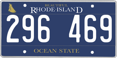 RI license plate 296469