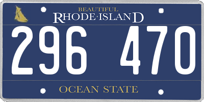 RI license plate 296470
