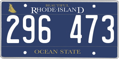 RI license plate 296473
