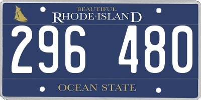 RI license plate 296480