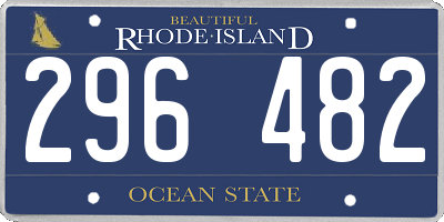 RI license plate 296482