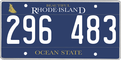 RI license plate 296483