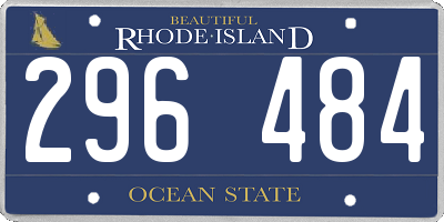 RI license plate 296484