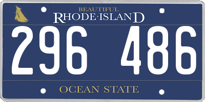 RI license plate 296486