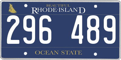 RI license plate 296489