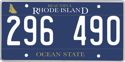 RI license plate 296490