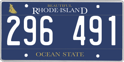 RI license plate 296491