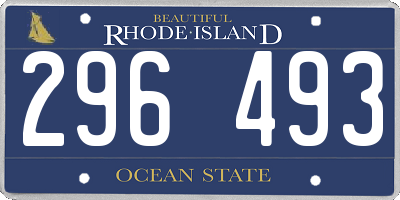 RI license plate 296493
