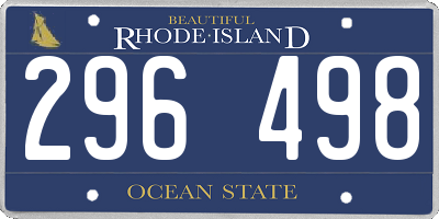 RI license plate 296498