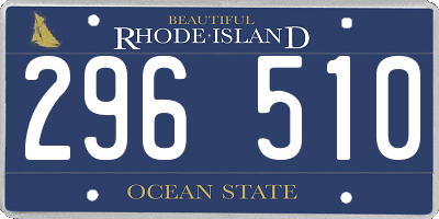 RI license plate 296510
