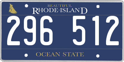RI license plate 296512
