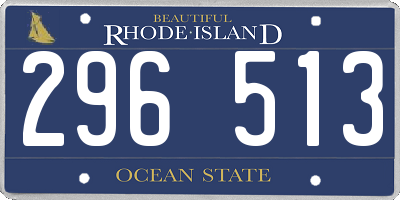 RI license plate 296513