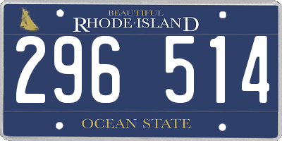 RI license plate 296514