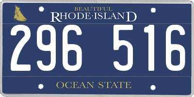RI license plate 296516