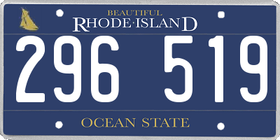 RI license plate 296519