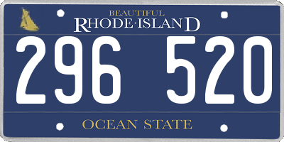 RI license plate 296520