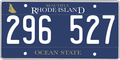 RI license plate 296527