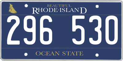 RI license plate 296530
