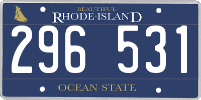 RI license plate 296531