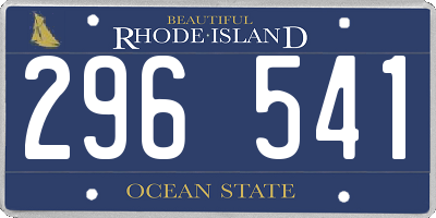 RI license plate 296541