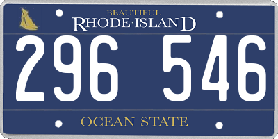 RI license plate 296546