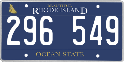 RI license plate 296549