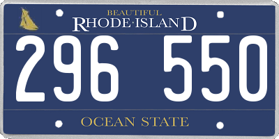 RI license plate 296550