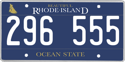 RI license plate 296555