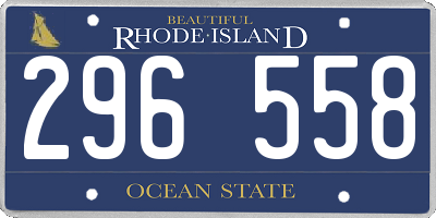 RI license plate 296558