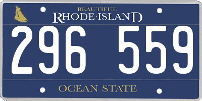 RI license plate 296559