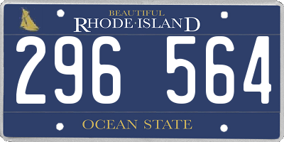 RI license plate 296564
