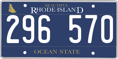 RI license plate 296570